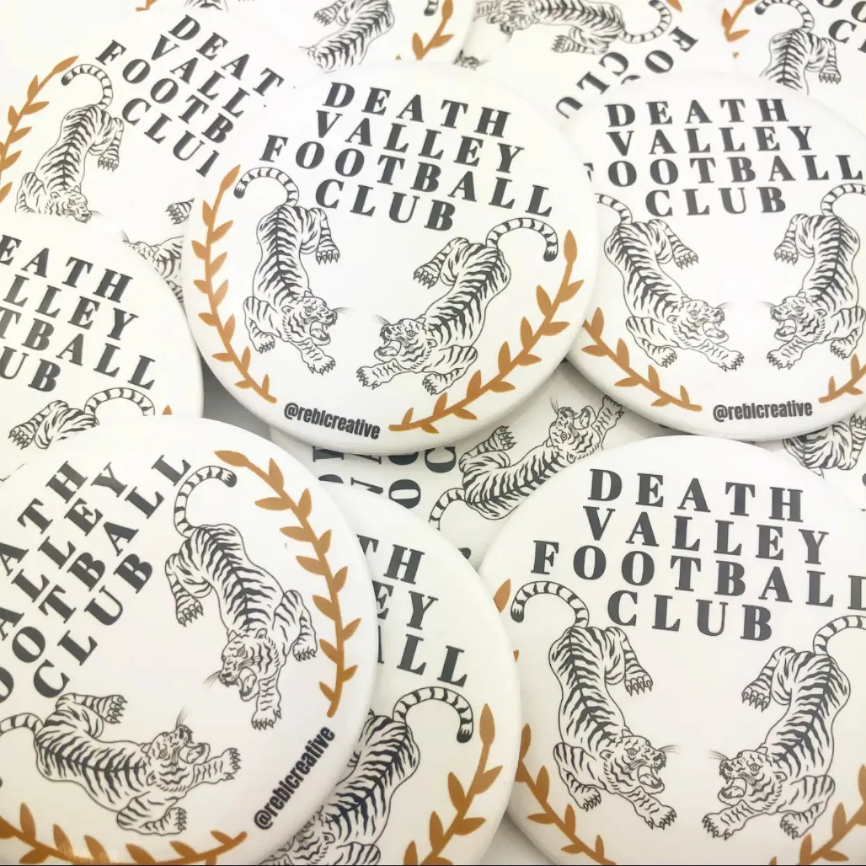 GameDay Death Valley Button White