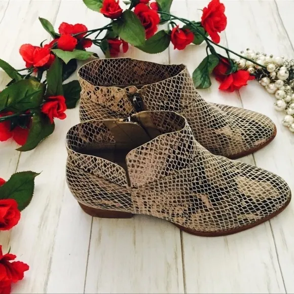 Gianni Bini Snake Skin Booties