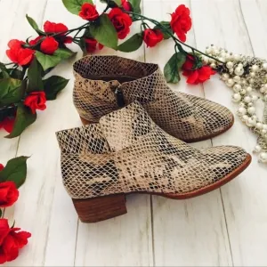 Gianni Bini Snake Skin Booties