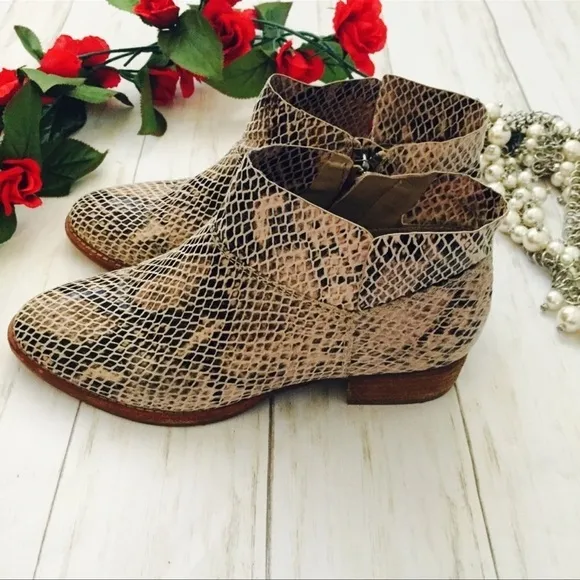 Gianni Bini Snake Skin Booties