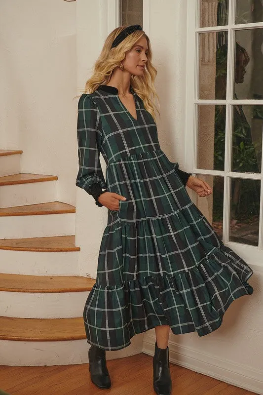 Gigi Plaid Midi Dress (XS-XL Available!) FINAL SALE