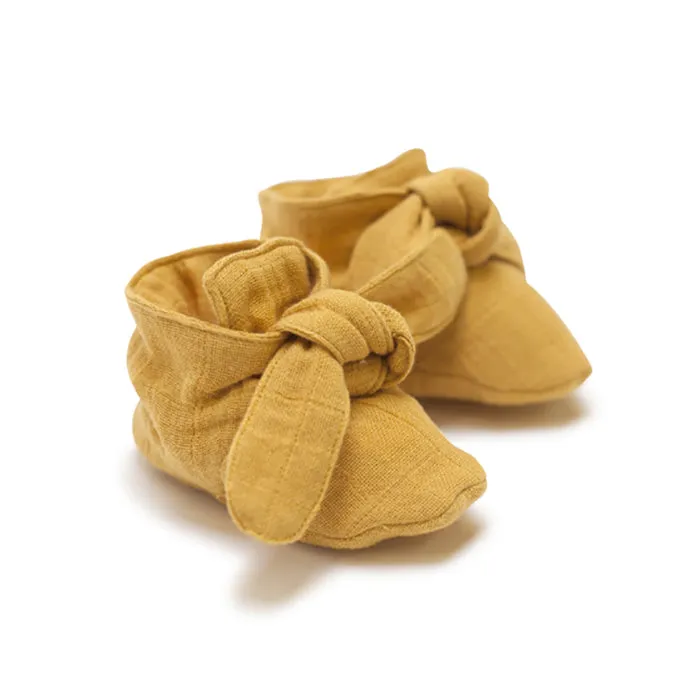 Golden Mustard Pigment Knotted Bootie