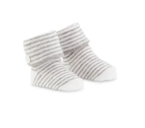 Gray Stripe Button Socks