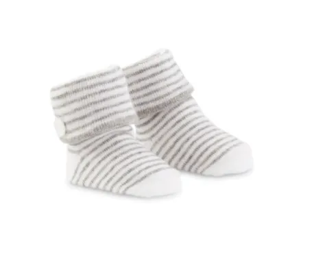 Gray Stripe Button Socks
