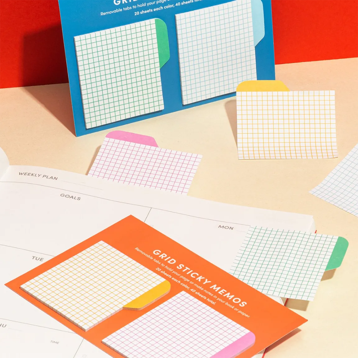 Grid Sticky Memos / Warm