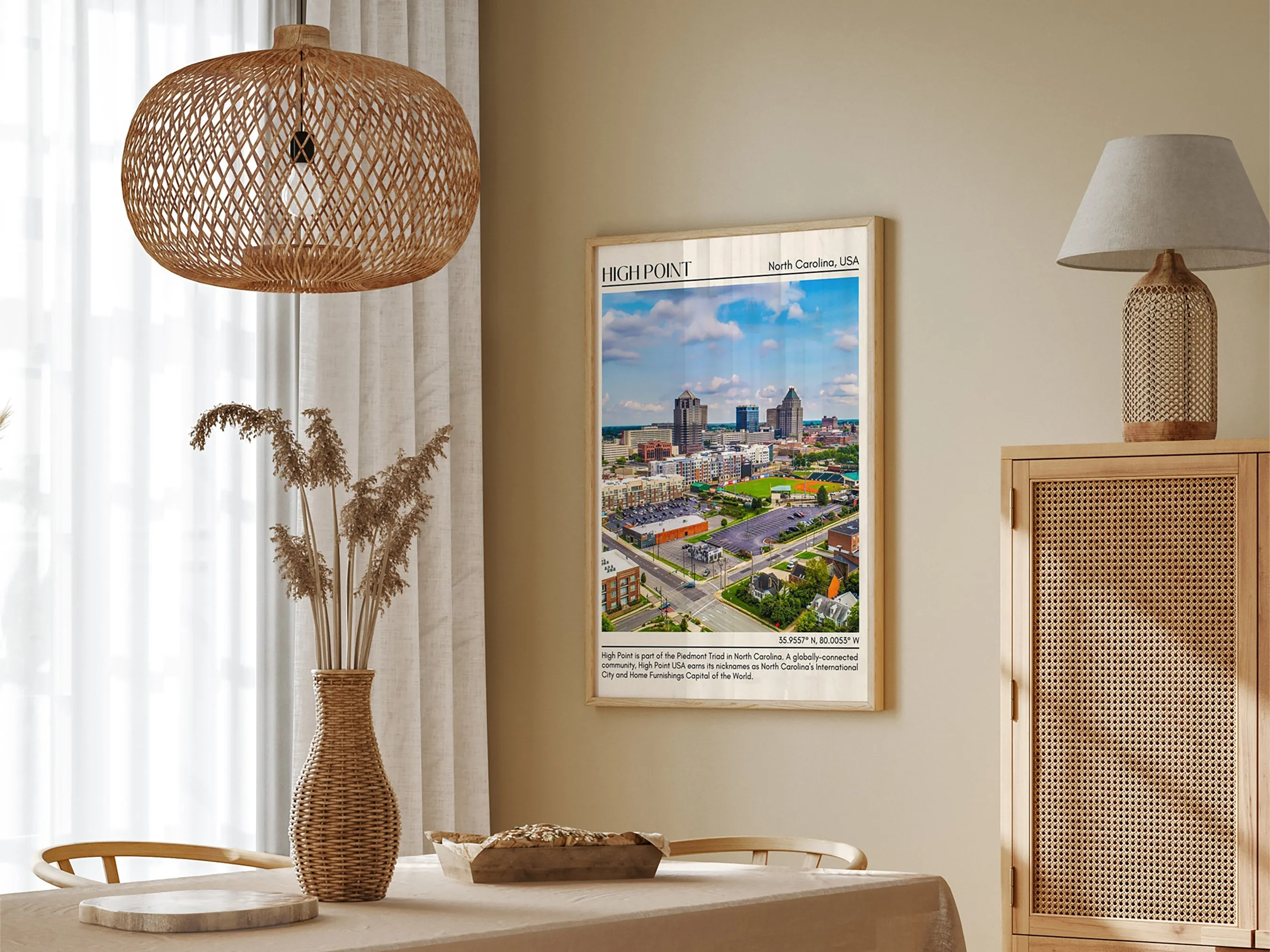 High Point Minimal Wall Art, North Carolina, USA