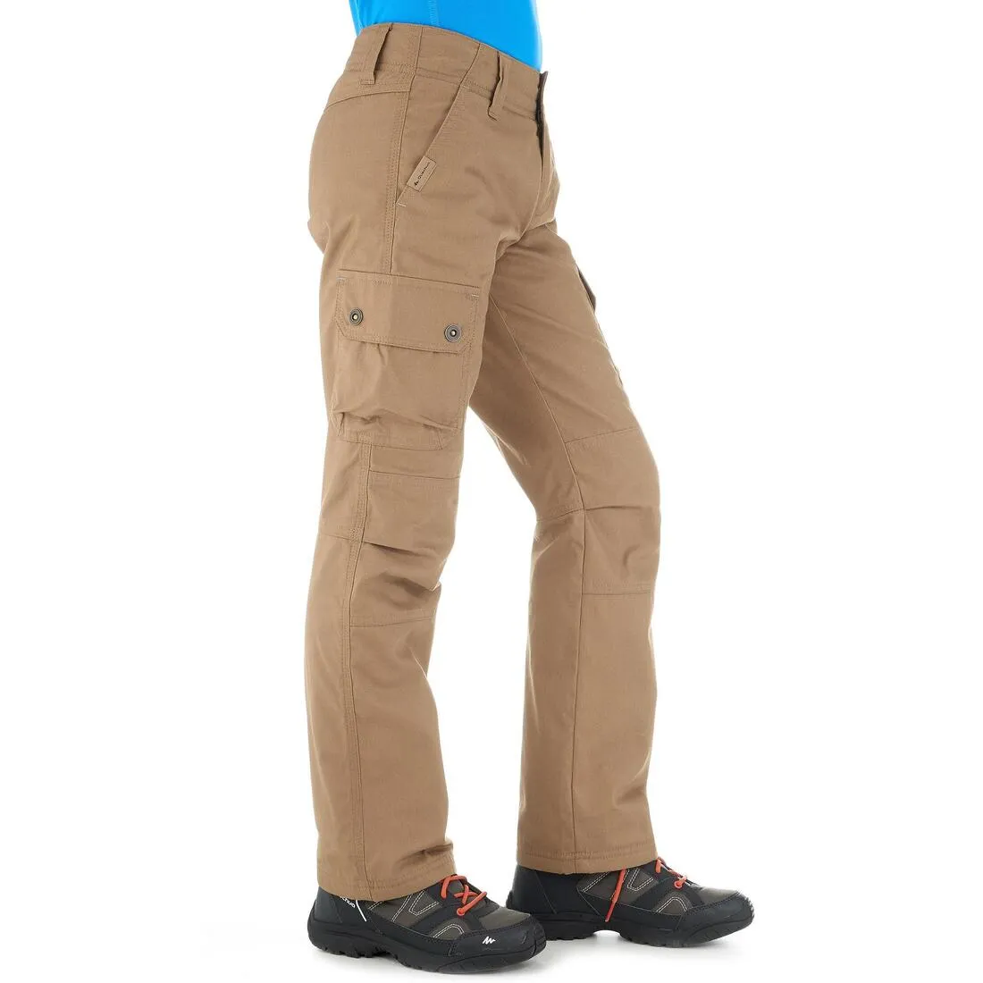 Hike 500 Boys' Hiking Warm Trousers - Brown