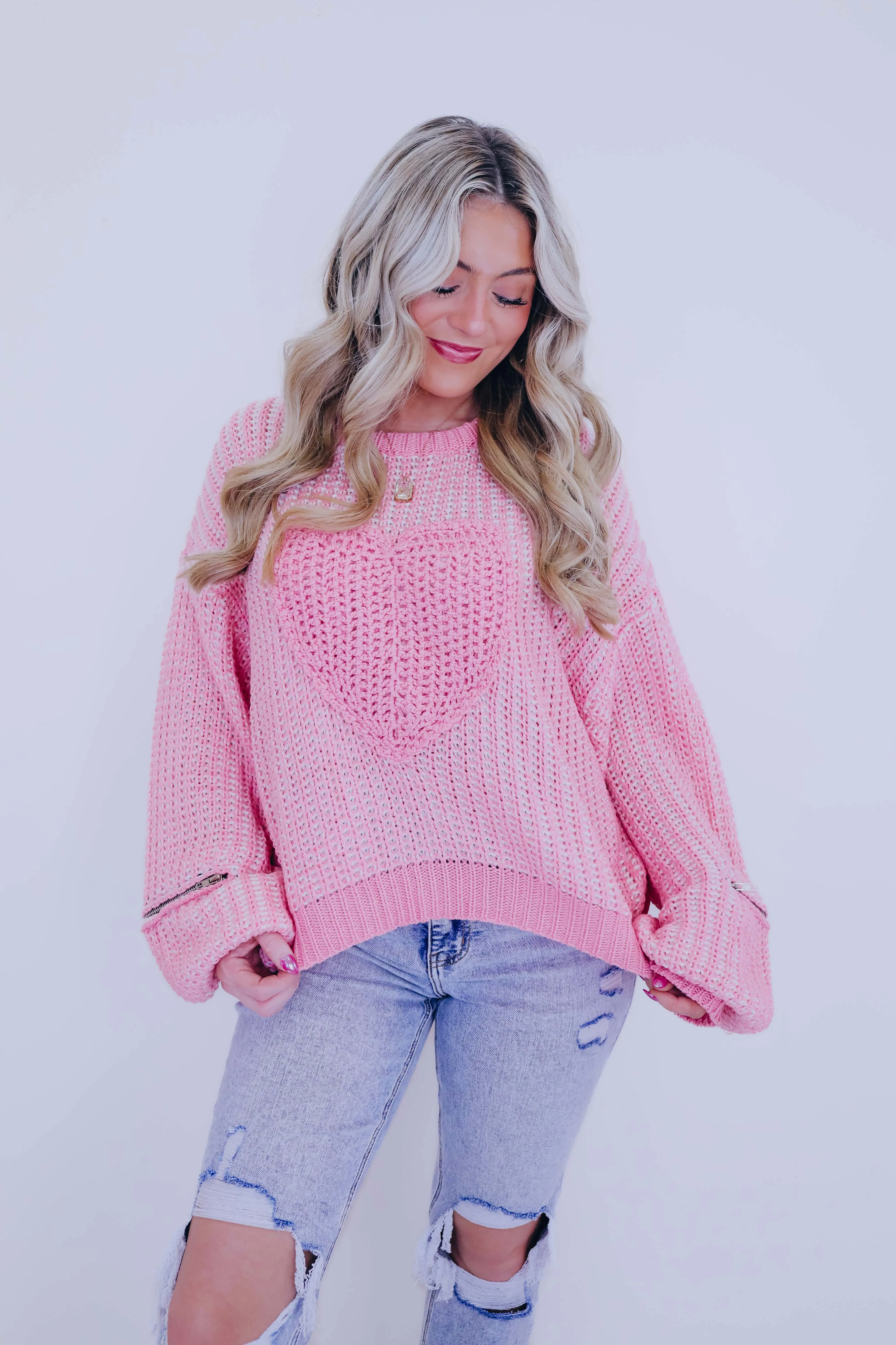 ****I Heart A Cozy Cropped Sweater By POL - 4 Colors SAMPLE
