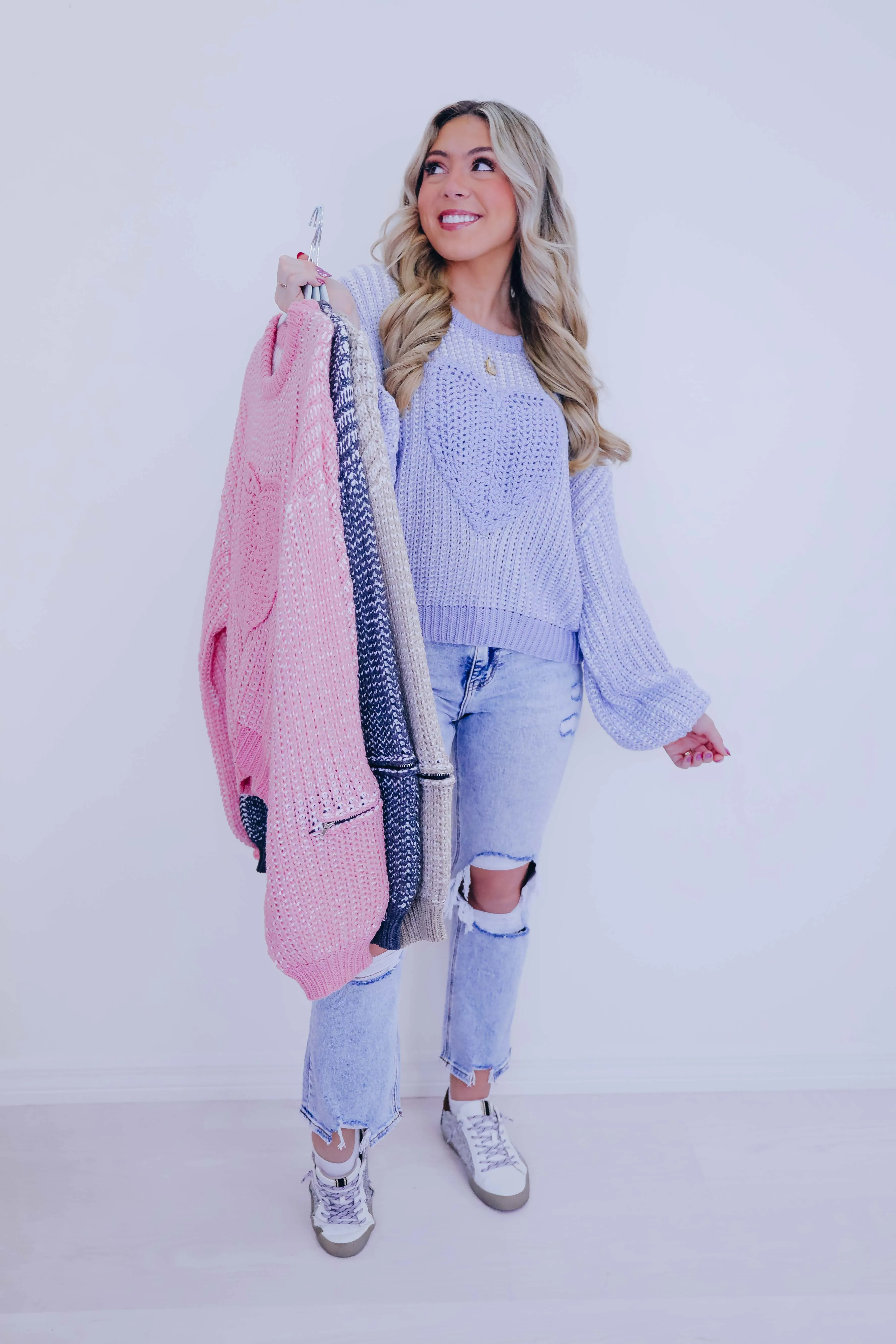 ****I Heart A Cozy Cropped Sweater By POL - 4 Colors SAMPLE