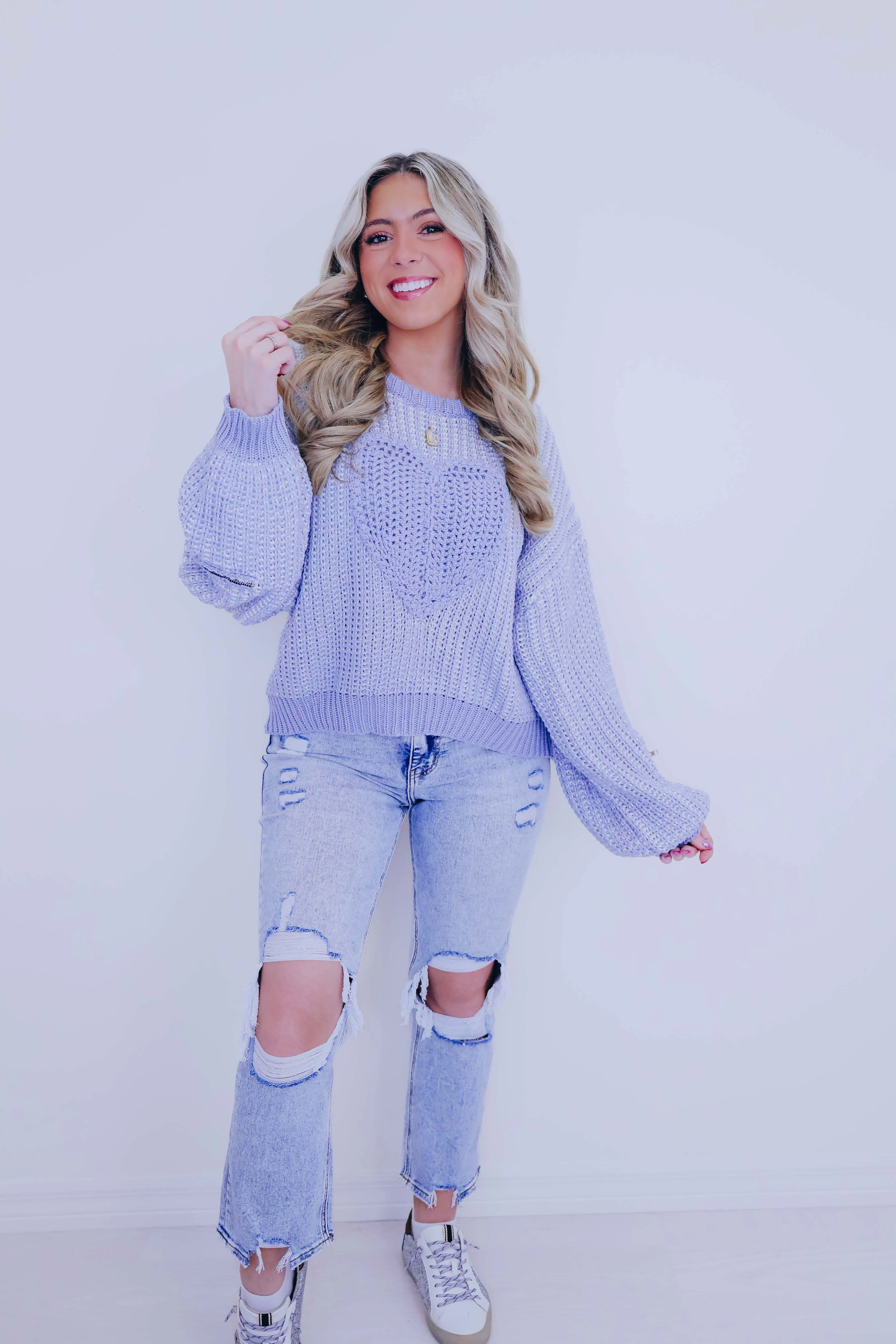 ****I Heart A Cozy Cropped Sweater By POL - 4 Colors SAMPLE