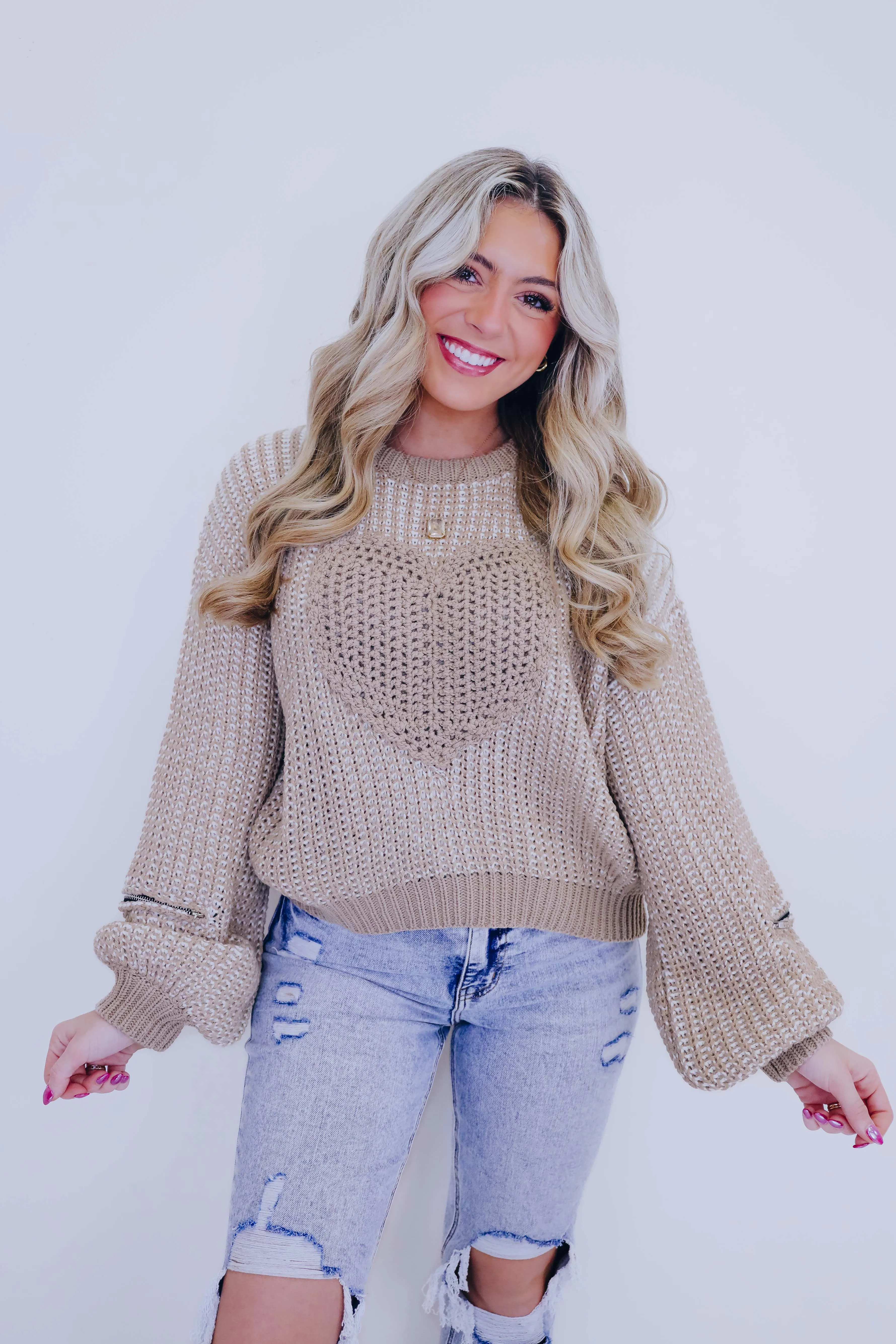 ****I Heart A Cozy Cropped Sweater By POL - 4 Colors SAMPLE