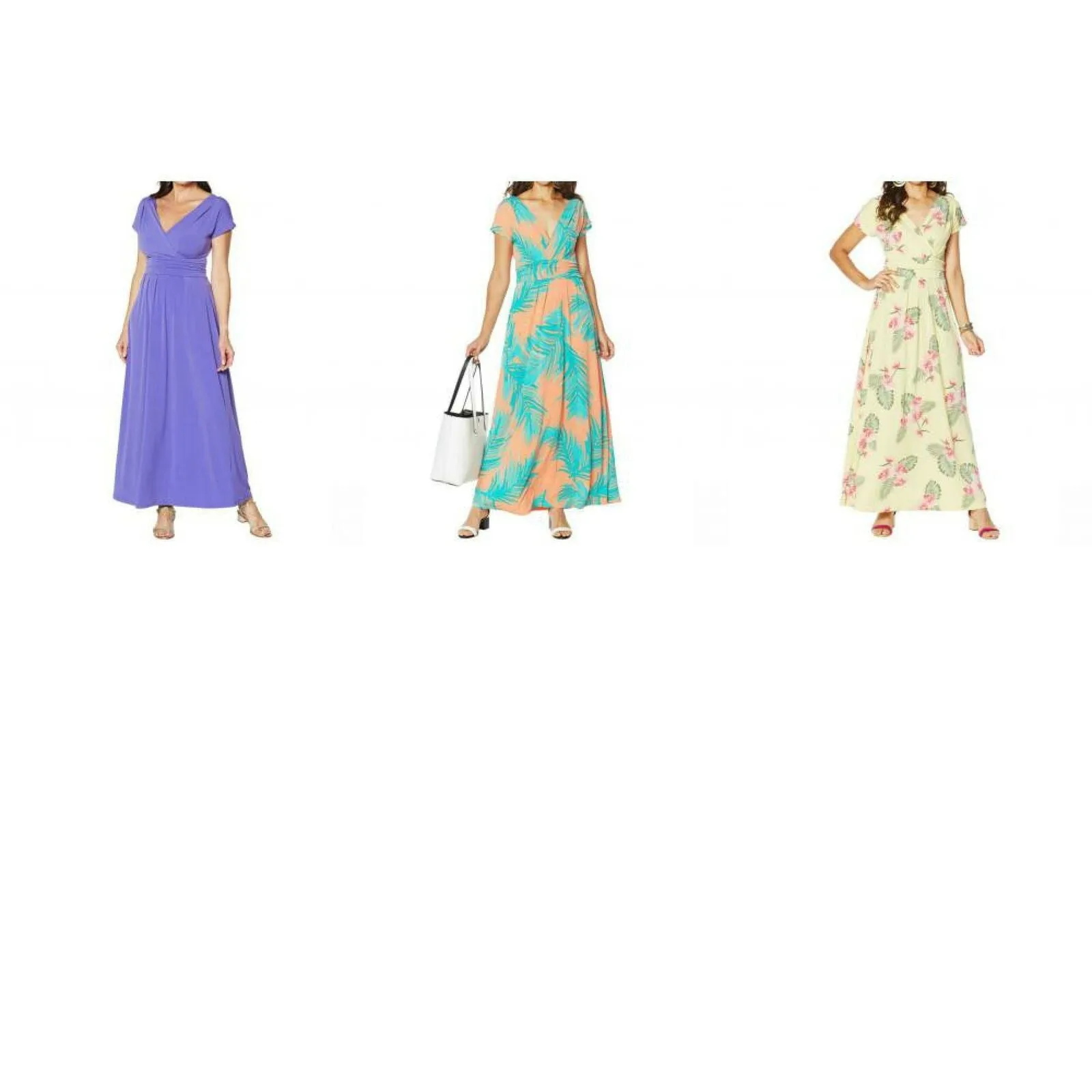 IMAN Women's Petite Boho Chic Knit Maxi Dress