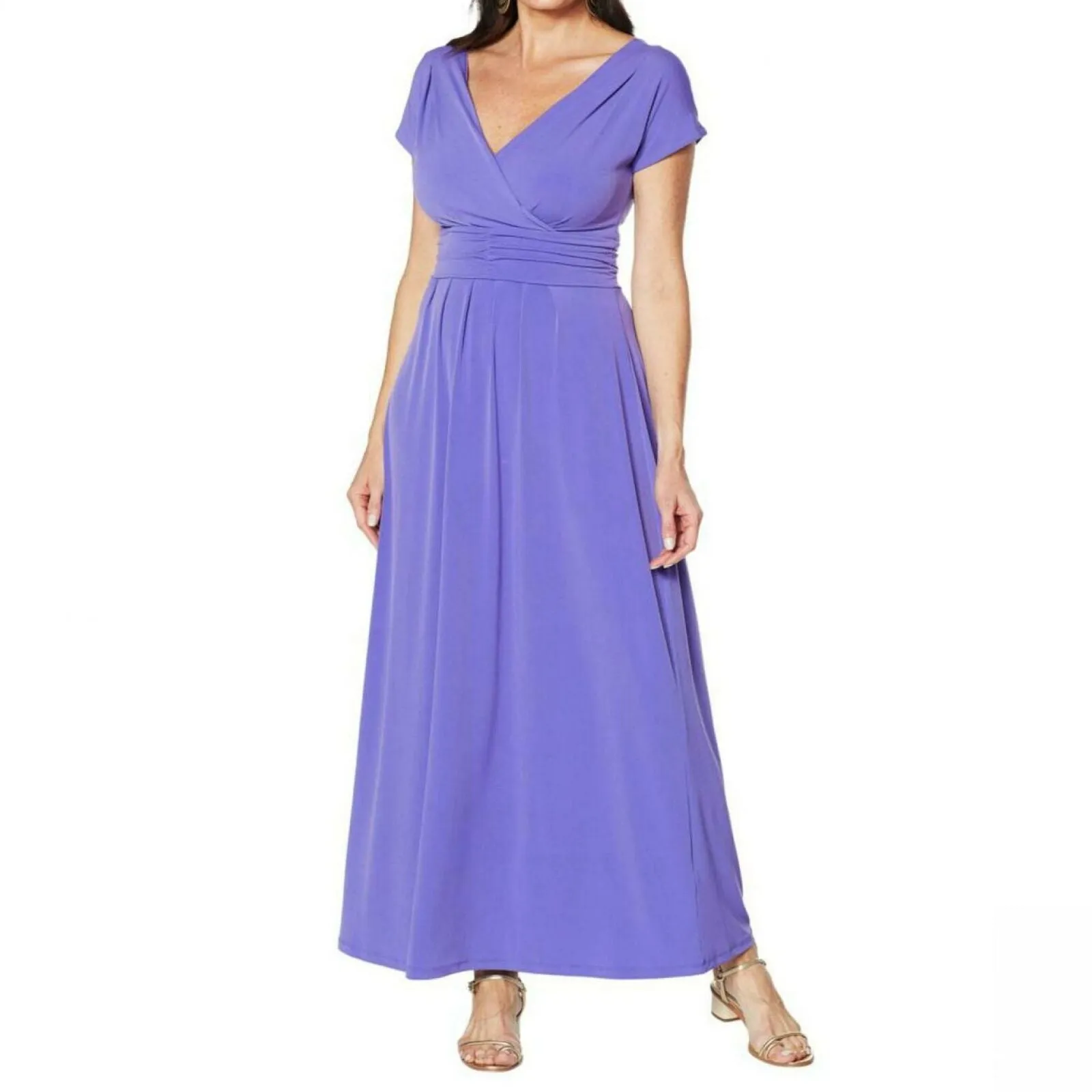 IMAN Women's Petite Boho Chic Knit Maxi Dress