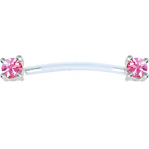 Invisible Bioplast Pink Round Solitaire Sterling Nipple Shield