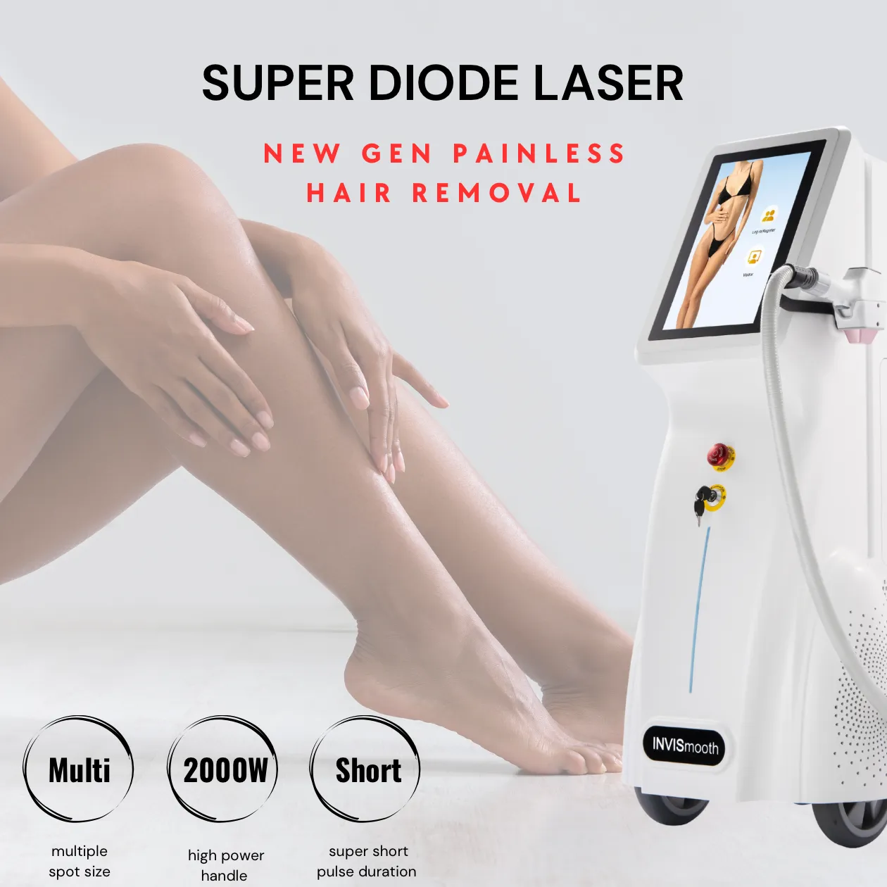 InviSmooth Luxury Diode Laser (4 Wavelengths, Flexible Spot Size)