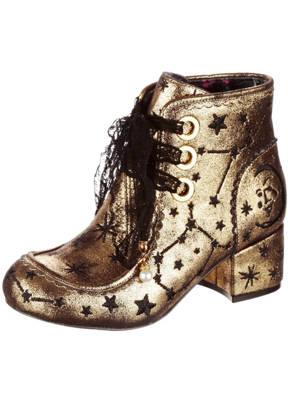 Irregular Choice Alpha Centauri Boots Gold