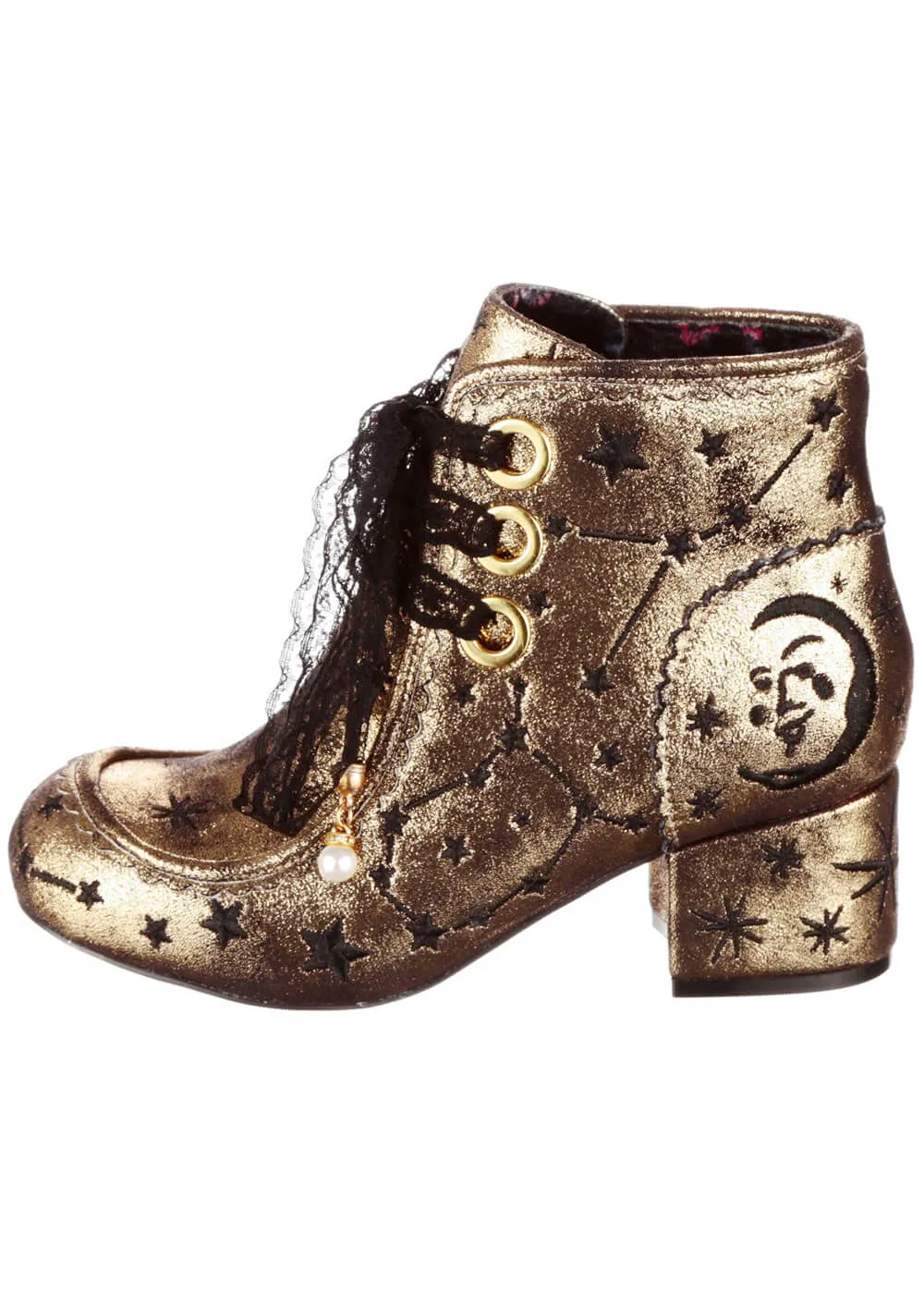 Irregular Choice Alpha Centauri Boots Gold