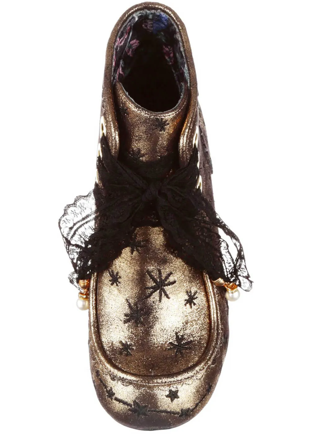 Irregular Choice Alpha Centauri Boots Gold
