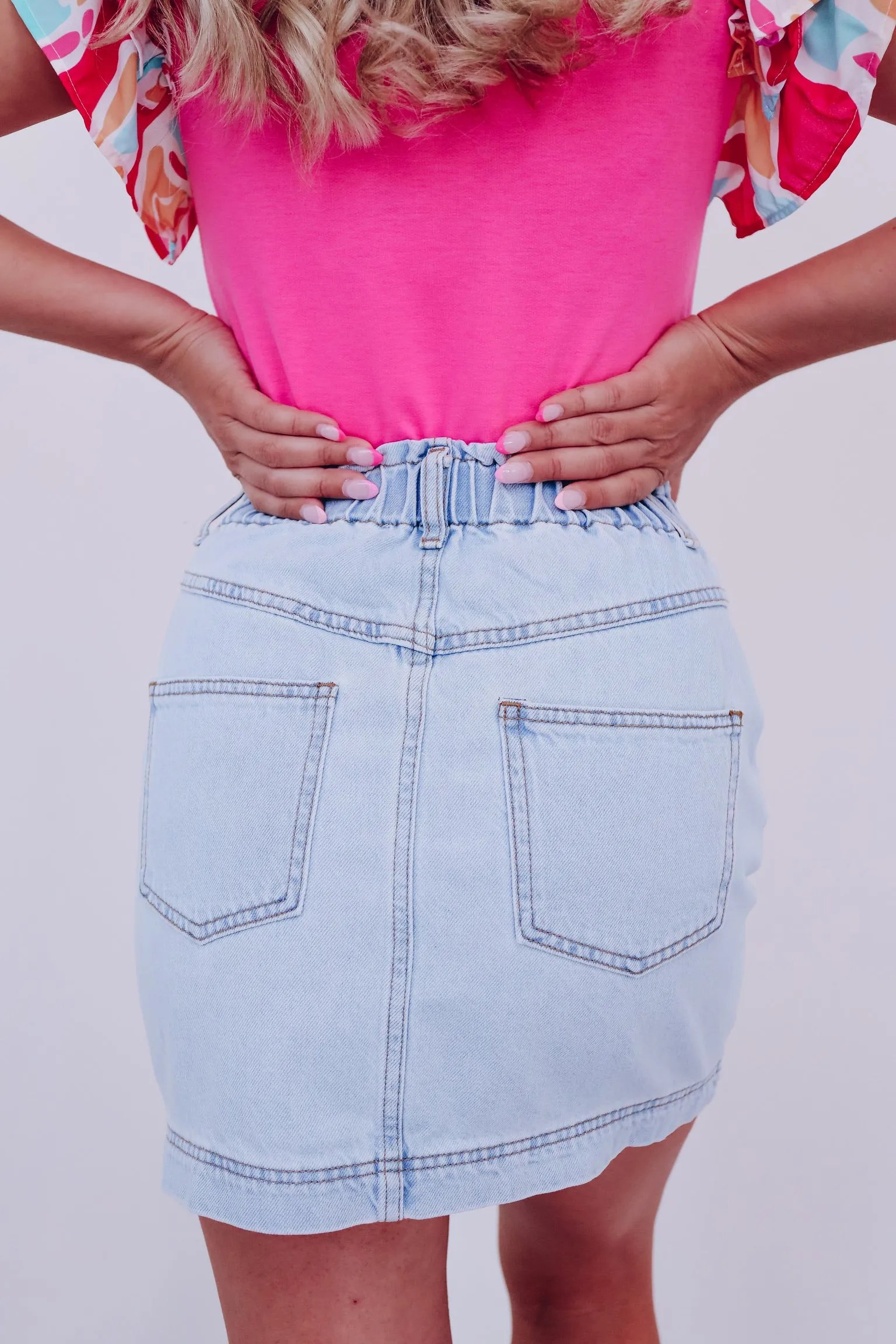 It's Perfect Denim Mini Skirt - Blue