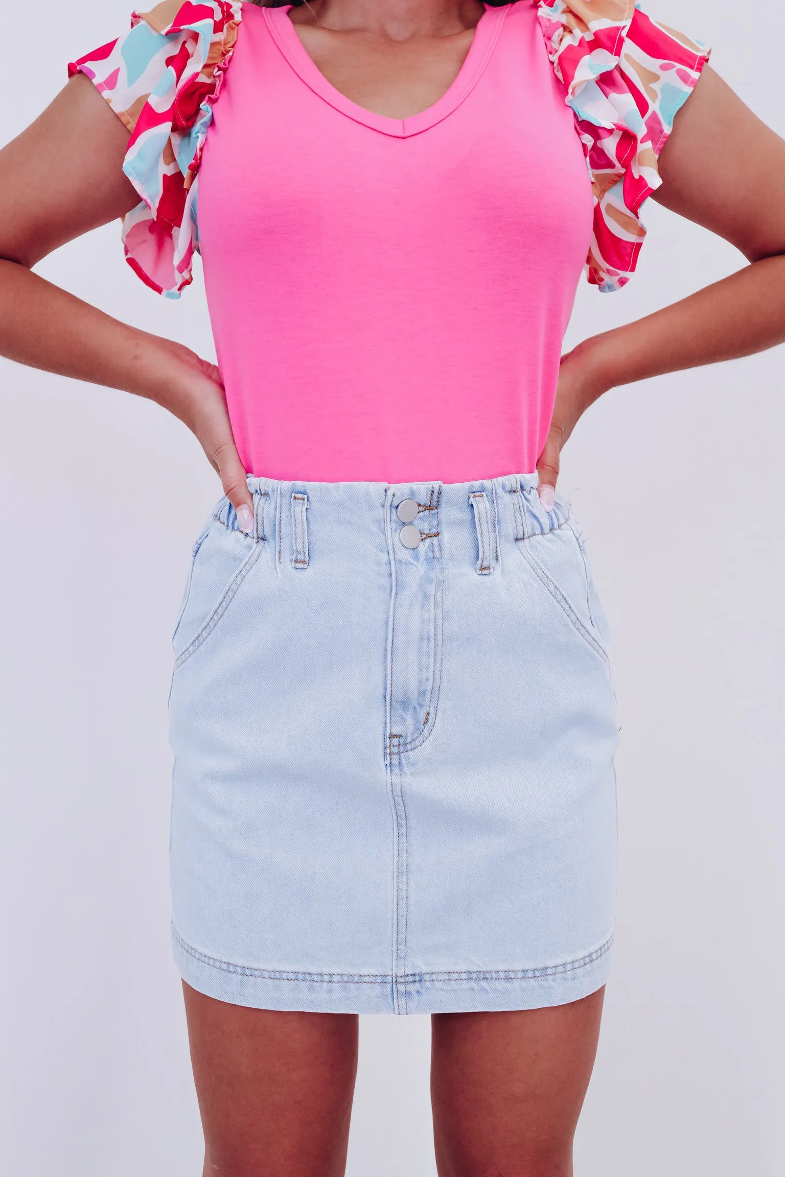 It's Perfect Denim Mini Skirt - Blue