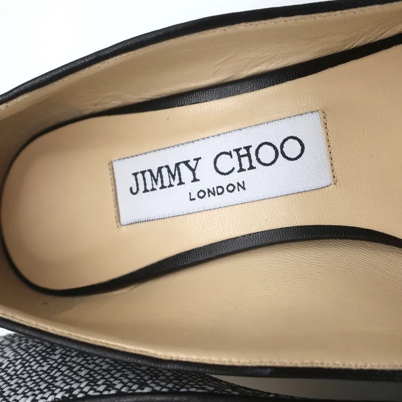 Jimmy Choo Romy 40 Pumps Chalk Woven Raffia Size 37 Pointed Toe Heels NEW