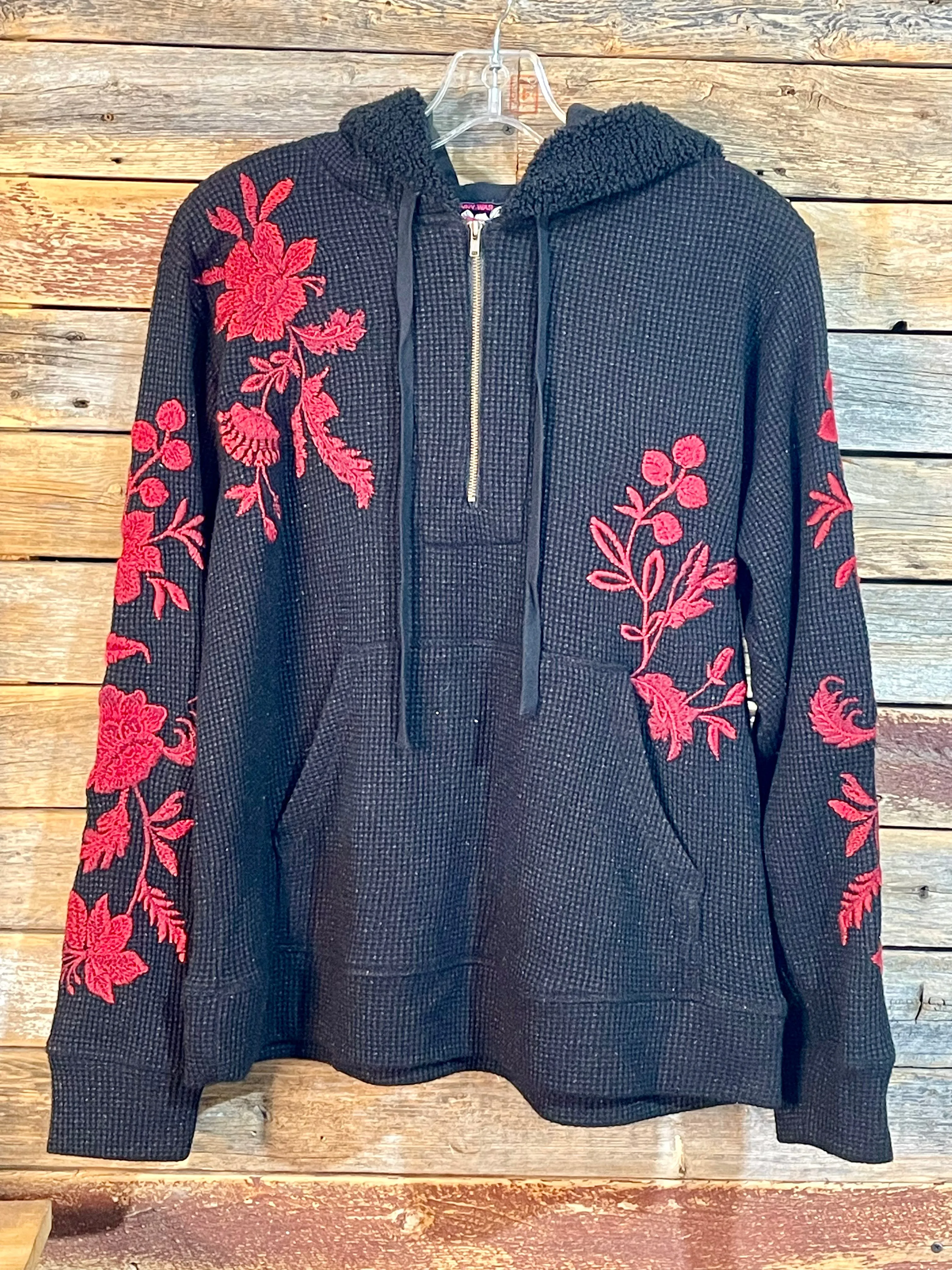 Johnny Was Junie Metallic Thermal Hoodie