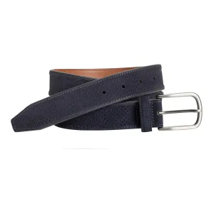 Johnston & Murphy Suede Perfed Belt