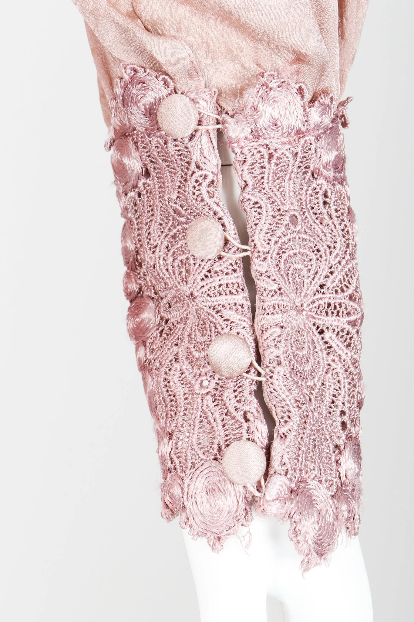 Lace Trim Blouse & Skirt Set