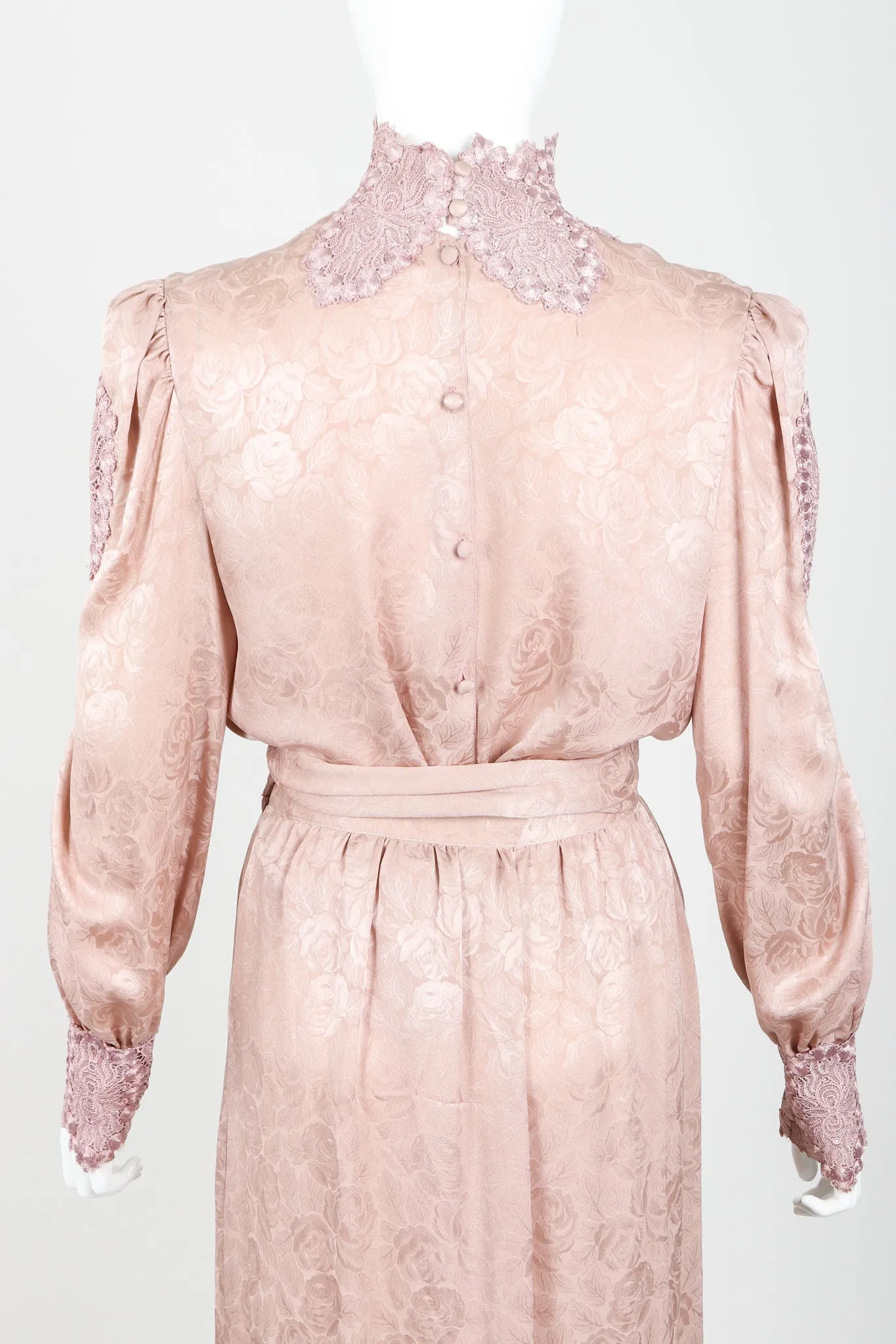 Lace Trim Blouse & Skirt Set