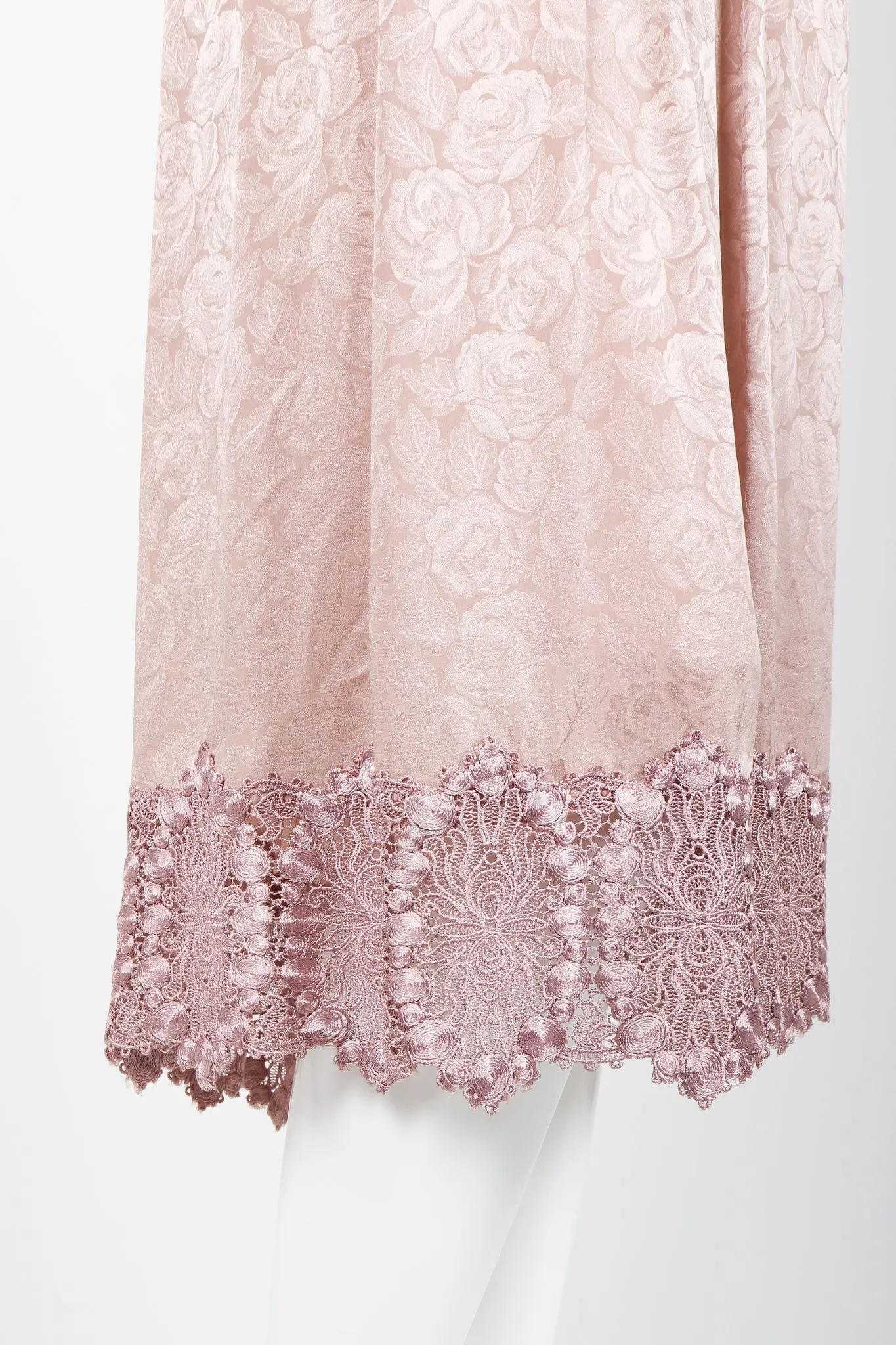 Lace Trim Blouse & Skirt Set