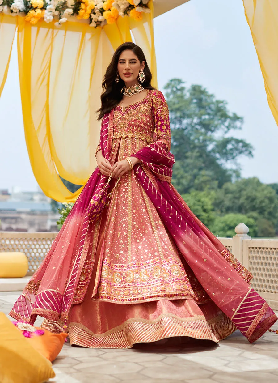 Light Pink Lehenga Bridal Frock Pakistani Bridal Wear