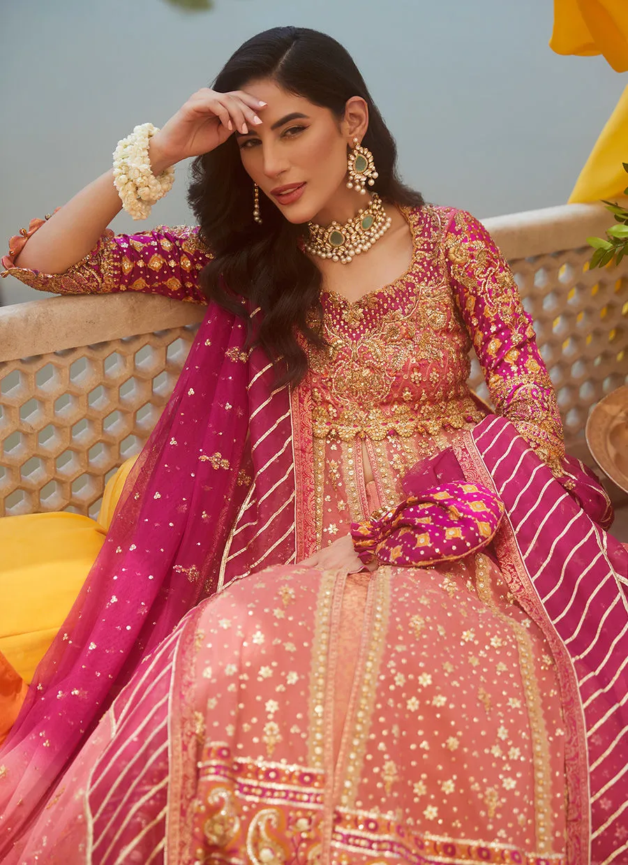 Light Pink Lehenga Bridal Frock Pakistani Bridal Wear