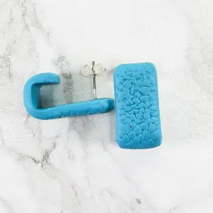 Light Turquoise Huggie Earrings - Stylish and Versatile Accessory  Solid Color for Everyday Wear