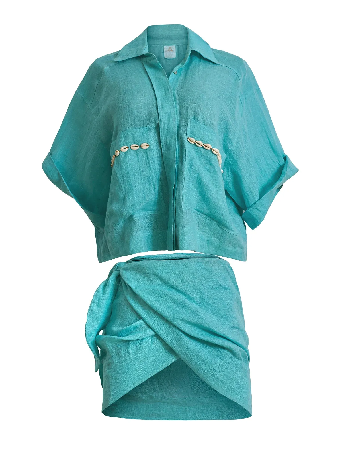 Linen Shirt-Willa Tie Sarong ::RET