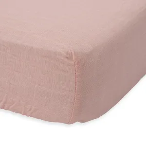 Little Unicorn Cotton Muslin Crib Sheet (Rose Petal)