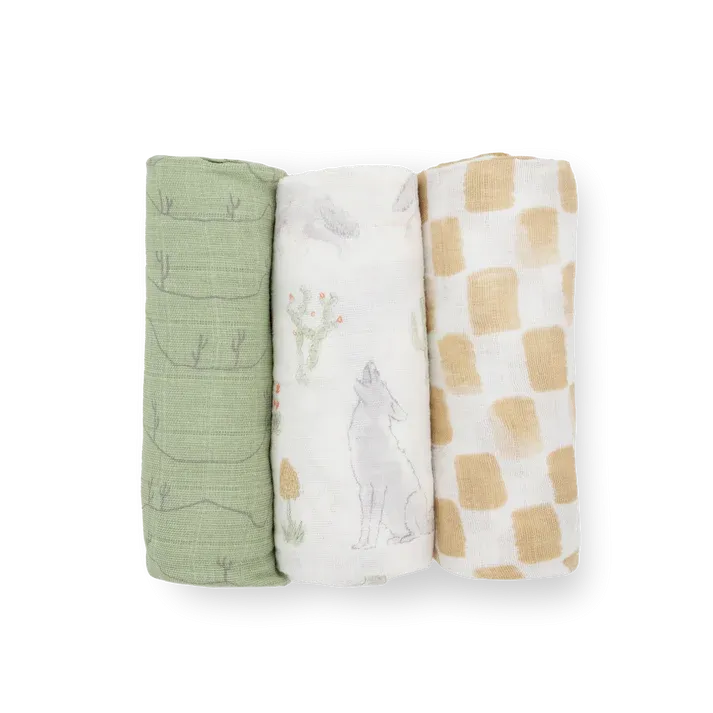 Little Unicorn Cotton Muslin Swaddle Set (Desert Night)