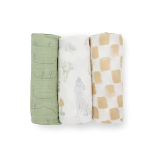 Little Unicorn Cotton Muslin Swaddle Set (Desert Night)