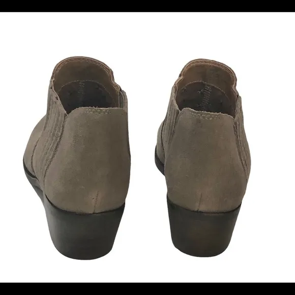 Lucky Brand Taupe Leather Folley Ankle Booties size 9M