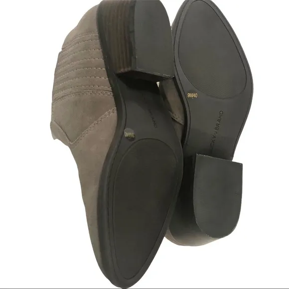 Lucky Brand Taupe Leather Folley Ankle Booties size 9M