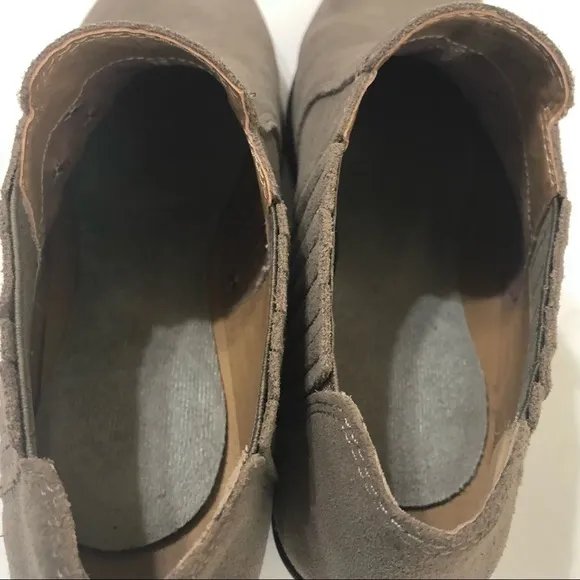 Lucky Brand Taupe Leather Folley Ankle Booties size 9M
