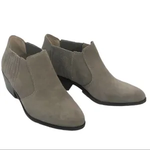 Lucky Brand Taupe Leather Folley Ankle Booties size 9M