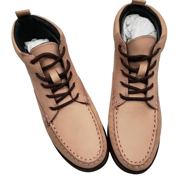 Marc Joseph | NIB Gramercy Blush Nubuck Leather High Top Booties Girl's 13.5