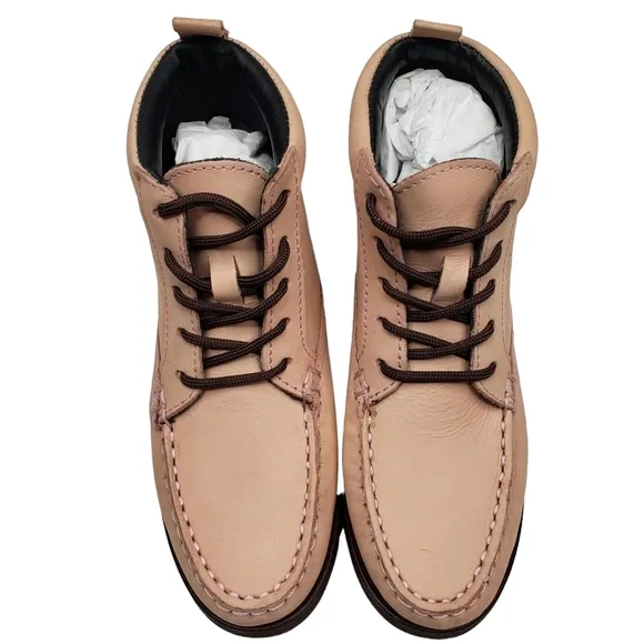 Marc Joseph | NIB Gramercy Blush Nubuck Leather High Top Booties Girl's 13.5