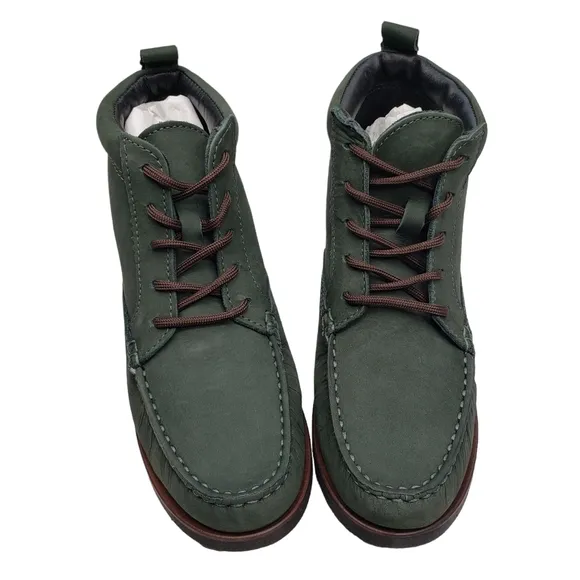 Marc Joseph | NIB Gramercy Forest Green Leather Preppy High Top Booties Boy's 4