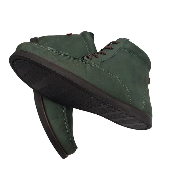 Marc Joseph | NIB Gramercy Forest Green Leather Preppy High Top Booties Boy's 4