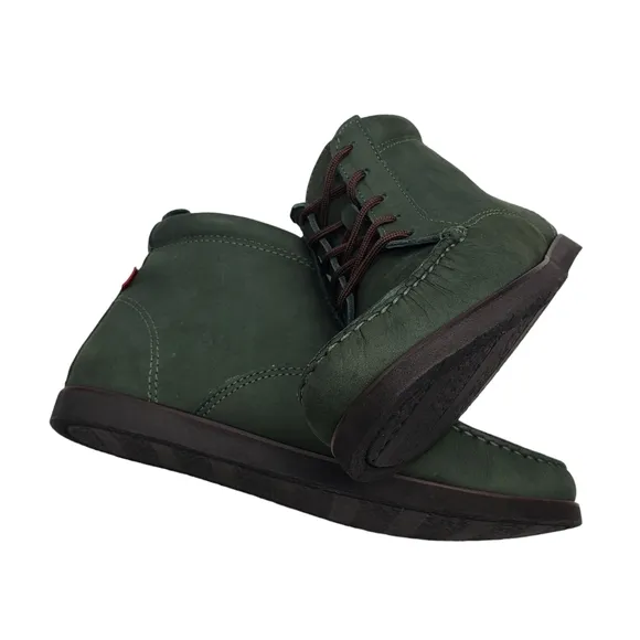 Marc Joseph | NIB Gramercy Forest Green Leather Preppy High Top Booties Boy's 4
