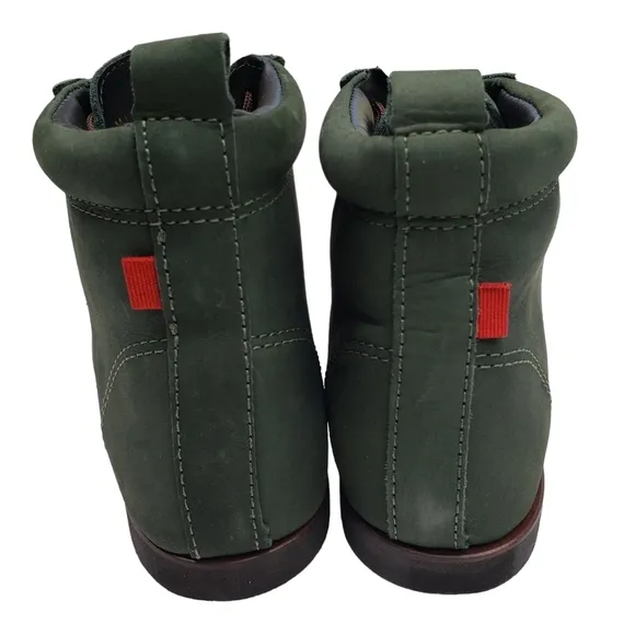 Marc Joseph | NIB Gramercy Forest Green Leather Preppy High Top Booties Boy's 4