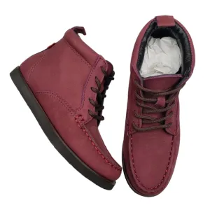 Marc Joseph | NIB Gramercy Wine Nubuck Leather High Top Booties Girl's 11.5