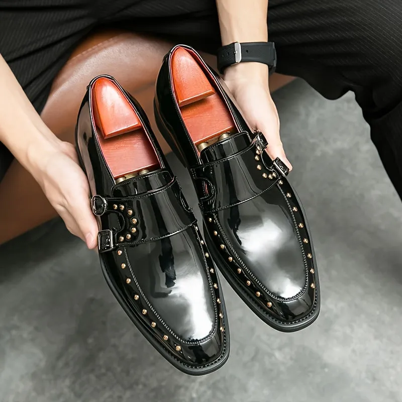 Men's Chic Vintage LowTop Leather Monk Shoes