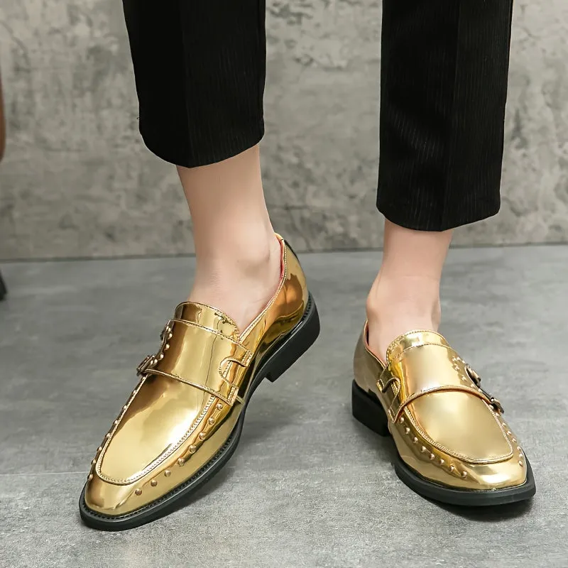 Men's Chic Vintage LowTop Leather Monk Shoes